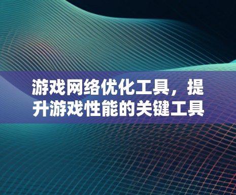 游戏网络优化工具,提升游戏性能的关键工具 游戏网络优化工具,提升游戏性能的关键工具