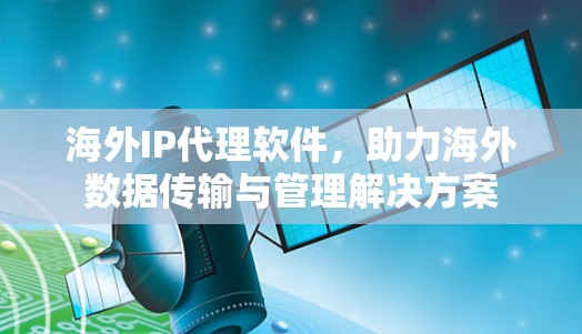 海外IP代理软件，助力海外数据传输与管理解决方案