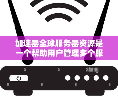 加速器全球服务器资源是一个帮助用户管理多个服务器的工具，通常用于游戏和视频游戏领域。以下是对加速器全球服务器资源的详细分析