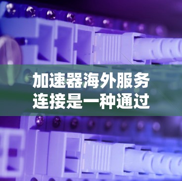 加速器海外服务连接是一种通过网络接口将本地加速工具部署到海外服务器或存储设备，从而在海外集中处理数据的技术。以下是对该概念的详细说明