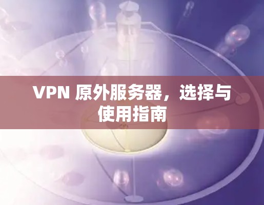 VPN 原外服务器,选择与使用指南