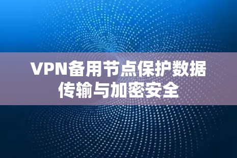 VPN备用节点保护数据传输与加密安全