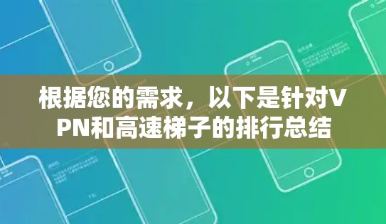 根据您的需求,以下是针对VPN和高速梯子的排行总结