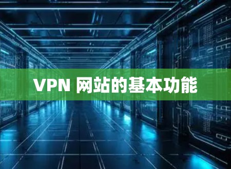 VPN 网站的基本功能