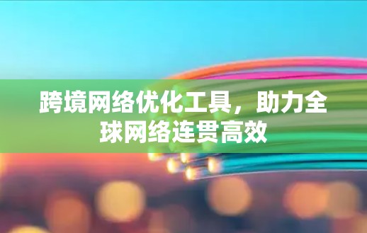 跨境网络优化工具,助力全球网络连贯高效