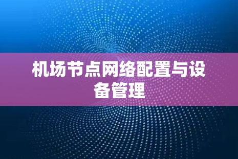 机场节点网络配置与设备管理