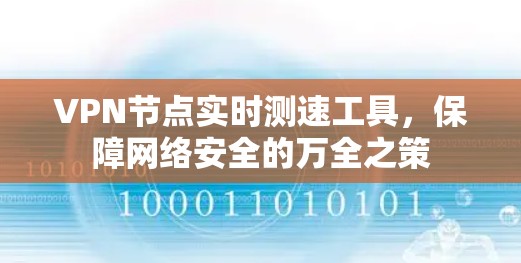 VPN节点实时测速工具,保障网络安全的万全之策