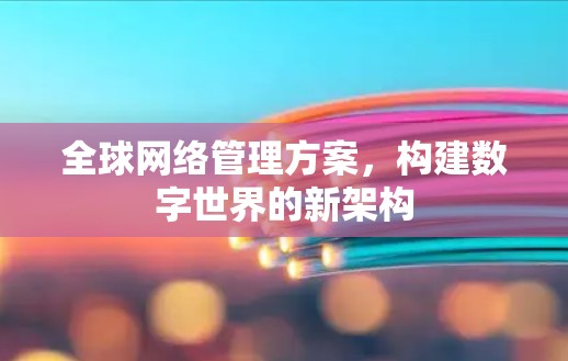 全球网络管理方案，构建数字世界的新架构