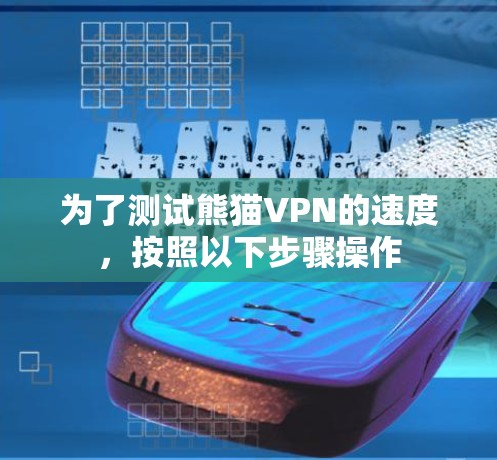 为了测试熊猫VPN的速度，按照以下步骤操作