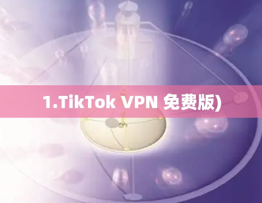 1.TikTok VPN 免费版)