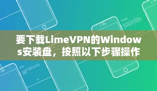 要下载LimeVPN的Windows安装盘，按照以下步骤操作