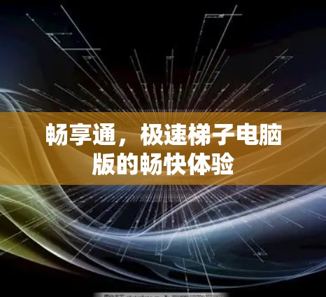 畅享通,极速梯子电脑版的畅快体验